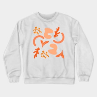 Orange Autumn Assortment Pattern Crewneck Sweatshirt